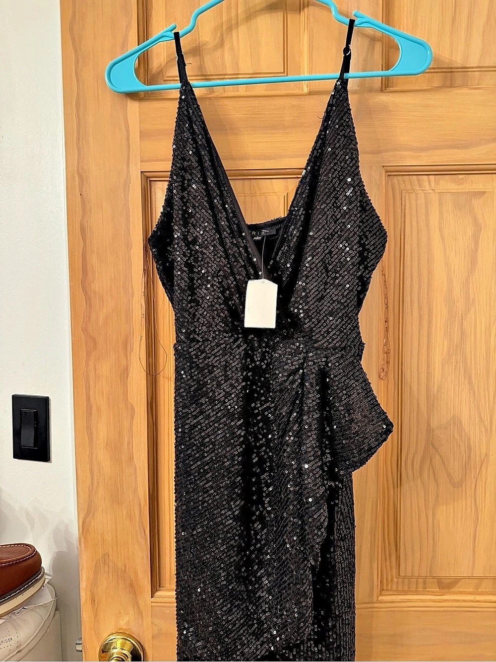 Black Sequin Maxi Dress NWT